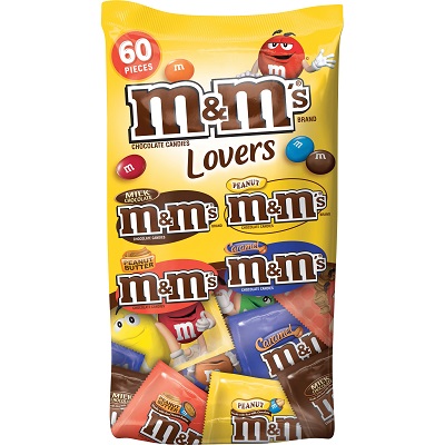 M&M's Chocolate Candy Lover Variety Pack, 60/Bag, #MBMMV60