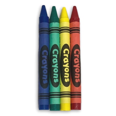 Bulk Restaurant Crayons 2 Crayons per Pack 4 Color Assortments, 1600 Packs/Case