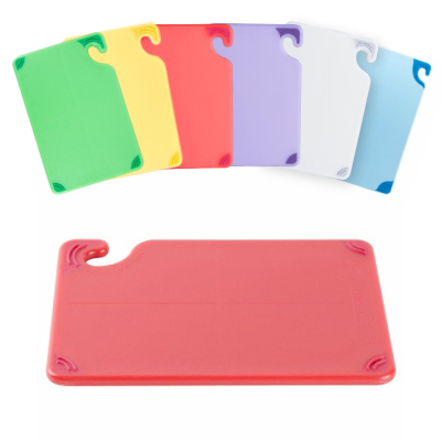 San Jamar Non-Slip Cutting Board, 9 x 12 x 3/8, 6 Colors