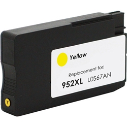 HP 952XL Yellow Inkjet Cartridge (L0S67AN) - Remanufactured HP 952XL Yellow, L0S67AN