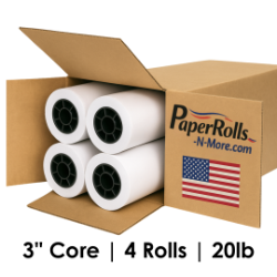 11" x 500 20 lb Engineering Bond Plotter Paper, 4 Rolls/Case 11 x 500, 11" plotter paper, 11" engineering bond