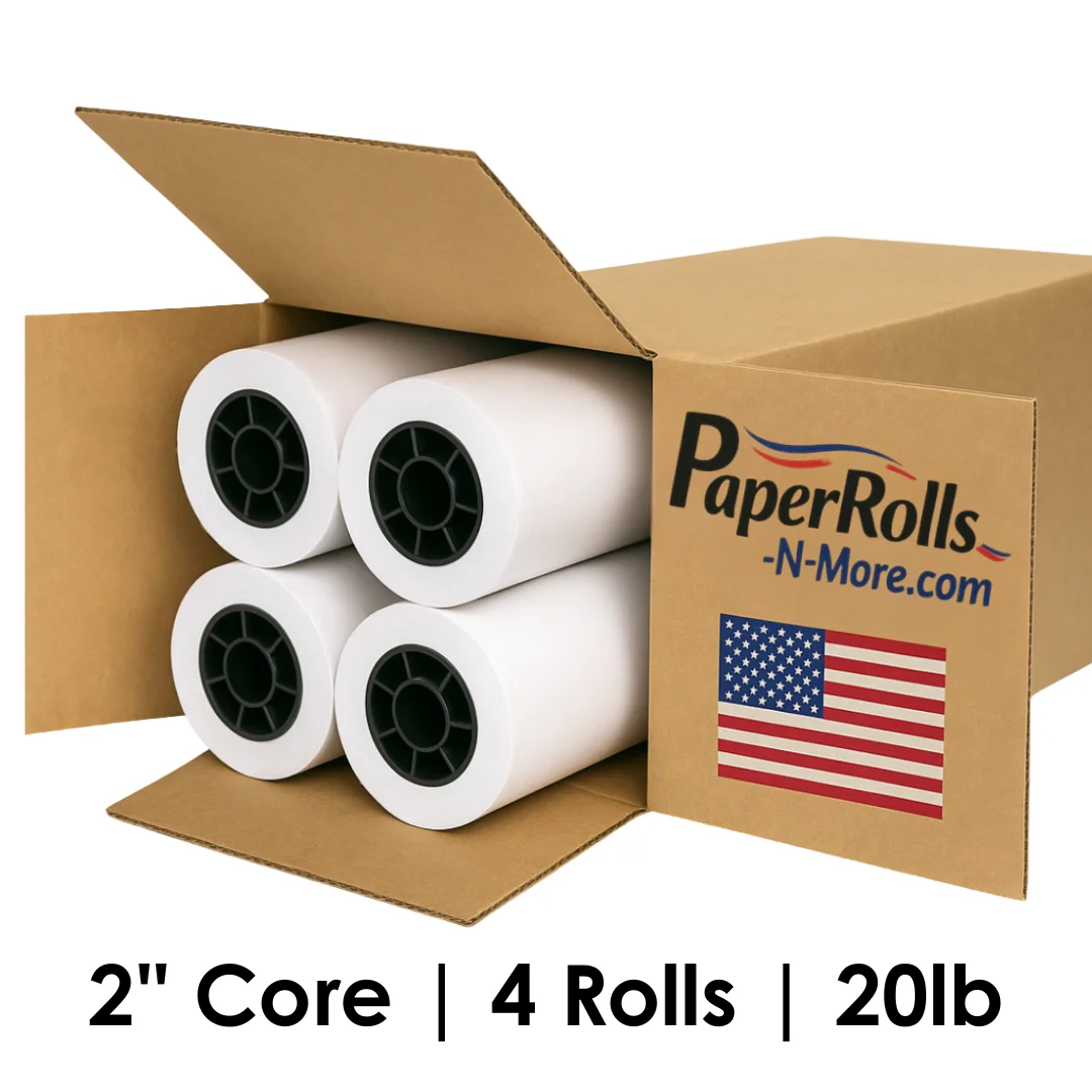 24" x 150' 20 lb CAD Inkjet Bond Plotter Paper, 4 Rolls/Case