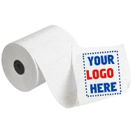 2 1/4" X 55' 1-Color Custom Printed Thermal Paper 50/Case, 10 Case Min