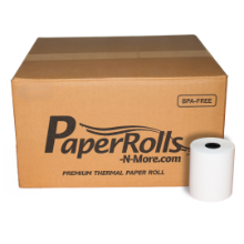 3 1/8" x 220' Thermal Cash Register Paper Rolls 50/box BPA Free