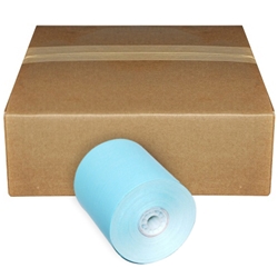 3 1/8 x 220 blue thermal receipt paper rolls