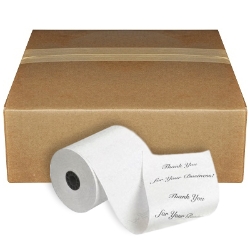 3 1/8" x 230 Phenol Free Pre-Printed "Thank You" Thermal Paper Rolls 48/box  Phenol free thermal paper rolls, thermal paper rolls 3 1/8, 3 1/8" x 230, thermal paper rolls, thermal paper 3 1/8, 3 1 8 paper rolls, 3 1 8 thermal paper rolls ,3 1 8 thermal paper, thermal paper 3 1 8, 3 1/8 thermal paper, 3 1/8" x 230