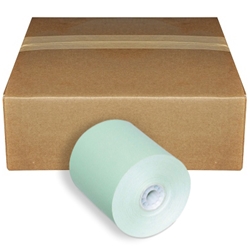 3" x 150 Green 1-Ply Bond Paper Rolls