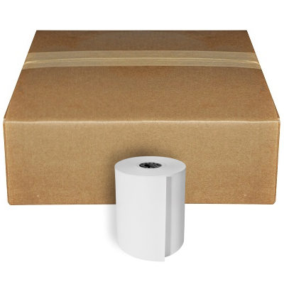 3" x 165' 1-Ply Bond Receipt Paper Rolls, 50/Box BPA Free