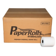 3" x 165' 1-Ply Bond Receipt Paper Rolls, 50/Box BPA Free