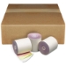 3" x 65' 3-Ply White/Canary/Pink Paper Rolls 50/box - A3370