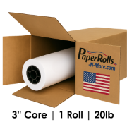 36" x 500' 20 lb Engineering Bond Plotter Paper, 1 Roll/Case 