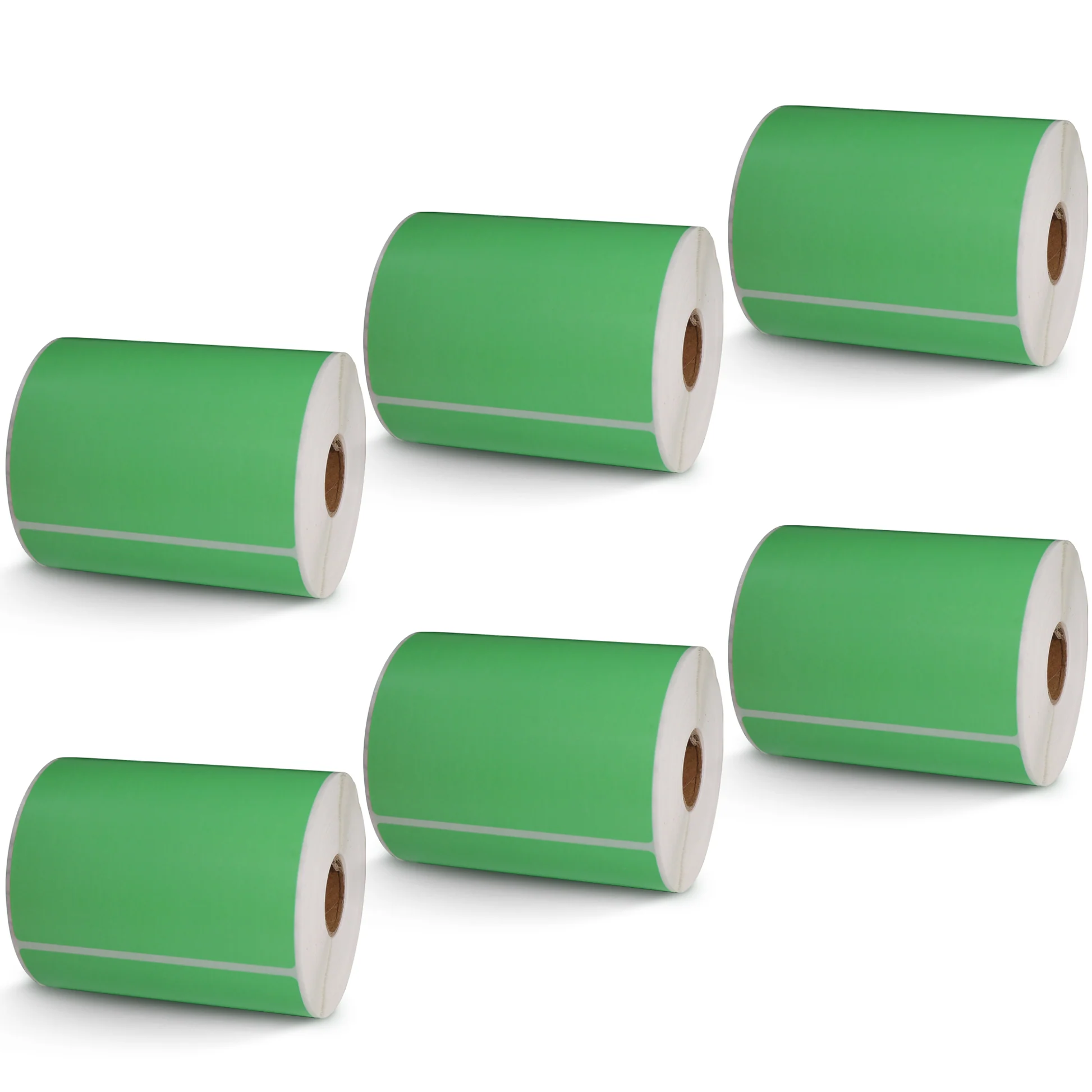 4" x 6" Green Direct Thermal Labels, 1" Core, 6 Rolls/Case   4" x 6" Direct Thermal Rolls 12/Bx, thermal, labels, sticky, 4" x 6", 4x6 labels, zebra