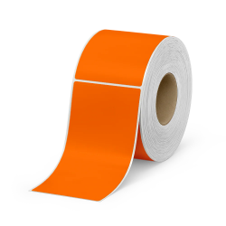 4" x 8" Orange Direct Thermal Labels, 3" Core, 4 Rolls/Case    4" x 6" Direct Thermal Rolls 12/Bx, thermal, labels, sticky, 4" x 6", 4x6 labels, zebra
