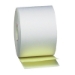 44mm(1 3/4") x 100' 2-Ply White/Canary Carbonless Paper Rolls 100/box - A244100100