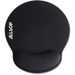 Allsop Memory Foam Wrist Rest Mouse Pad, Black mouse pad, mouse pad wrist guard