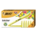 BIC Brite Liner Highlighters, Yellow, Chisel Tip, 12/Pack - MMBHRCY12