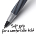 BIC Round Stic Grip Xtra Comfort Ballpoint Pen, Black, Medium, 36/Pack - MPBICMB36