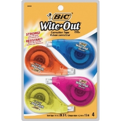 BIC Wite-Out EZ Correct Correction Tape, 4/Pack correction tape, white out