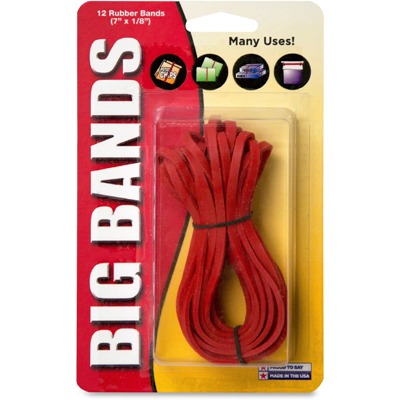 Big Bands - Large 7" Rubber Bands For Big Jobs - 12/Pack big Rubber Bands, huge rubber bands