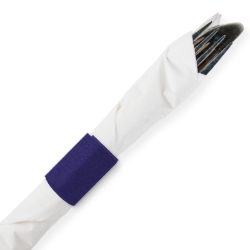 Blue Paper Napkin Bands Self-Adhering