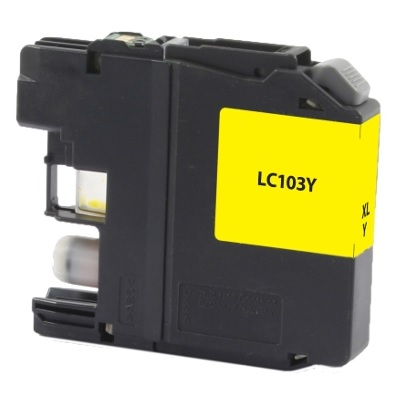 Brother LC103Y Yellow Inkjet Cartridge, High Yield, Compatible Brother LC103Y, LC103Y