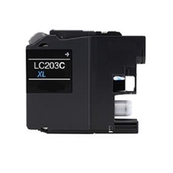 Brother LC203C Cyan Inkjet Cartridge, High Yield, Compatible Brother LC203C, LC203C