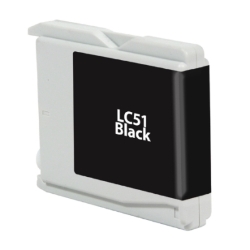 Brother LC51BK Black Inkjet Cartridge, Standard Yield, Compatible Brother LC51bk, LC51bk