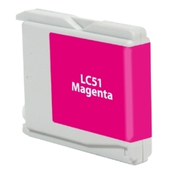 Brother LC51M Magenta Inkjet Cartridge, Standard Yield, Compatible Brother LC51M, LC51M