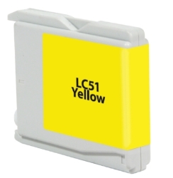Brother LC51Y Yellow Inkjet Cartridge, Standard Yield, Compatible Brother LC51Y, LC51Y