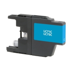 Brother LC75C Cyan Inkjet Cartridge, High Yield, Compatible Brother LC75C, LC75C