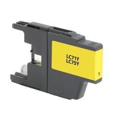 Brother LC75Y Yellow Inkjet Cartridge, High Yield, Compatible Brother LC75Y, LC75Y