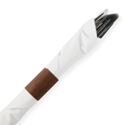Chocolate Brown Paper Napkin Band Self-Adhering Wraps