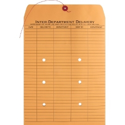 Business Source Two-Sided Interoffice Envelopes, 10" x 13", 28lb, Kraft, 100/Box interdepartment Envelope, interoffice Envelope