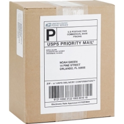 Business Source 5 1/2" x 8 1/2" Internet Shipping Labels, White, 200/Pack bsn26161, half sheet labels, Shipping Labels, internet shipping labels