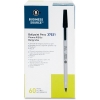 Business Source Bulk Ballpoint Stick Pens, Black, Medium, 60/Pack