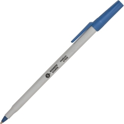 Business Source Bulk Ballpoint Stick Pens, Blue, Medium, 12/Pack Pen, Blue pens