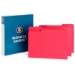 Business Source File Folders, 1/3 Tab Cut, 100/Box, Red - MFB13100RE