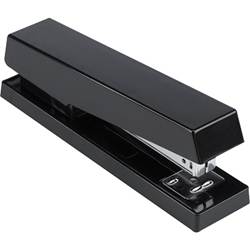 Business Source Full-Strip Desktop Stapler, 20-Sheet Capacity, Black desktop stapler, black stapler, desk stapler, stapler