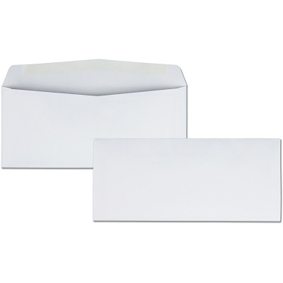 Business Source Envelopes, No Windows, #10, Gummed, 500/Box no 10 Envelopes, gummed envelopes, no window envelopes, bsn42250