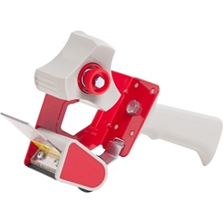 Business Source Pistol Grip Tape Dispenser, 3" Core, Red shipping tape, packaging tape, heavy duty packing tape