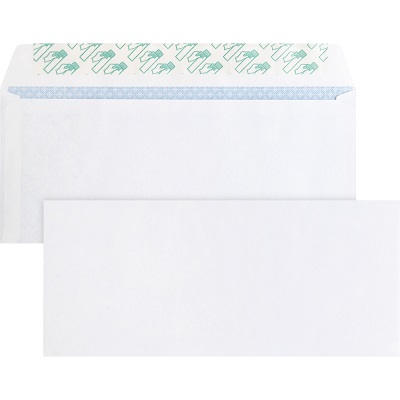 Business Source Regular Tint Peel & Seal Envelopes, #10, 500/Box Peel & Seal Envelopes, seal envelopes, no window envelopes, bsn36682