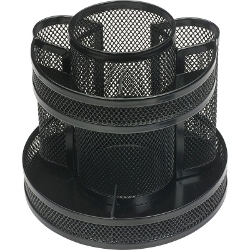 Rolodex Rotary Mesh Organizer, Black Desk Organizer, mesh desk organizer, pencil and note organizer