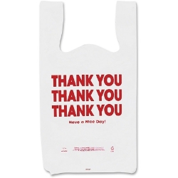 COSCO Thank You Plastic Bags, 11" x 22", 250/Case plastic bag, thank you bag, tshirt thank you bag