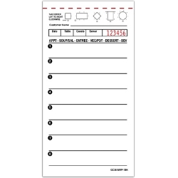 1 Part Server Order Pad with Seating Chart - 5,000 Checks Total 1 Part Order Pads, Guest Checks, Server order pads, server pads with seating charts, restaurant guest checks, 1 part guest check
