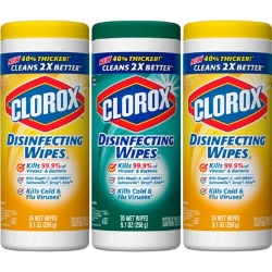 Clorox Disinfecting Wipes, Fresh Scent/Citrus Blend, 35/Canister, 3/Pack All-Purpose Cleaner, cleaning wipes, Clorox wipes, Klorox