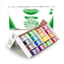  Crayola Broad Line Classpack Markers, 256/Box classpack markers, bulk markers, crayola markers