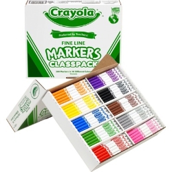  Crayola Fine Line Classpack Markers, 200/Box classpack markers, bulk markers, crayola markers