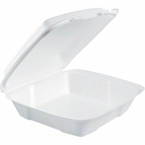 Dart 1-Compartment Foam Take-Out Container, 9" x 9", 200/Case  foam Take-Out Box, carry out container, Styrofoam container