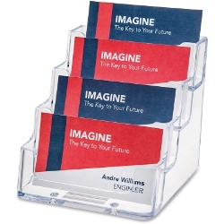 Deflecto Acrylic Business Card Holder, 4 Tiers Business Card Holder, Card Holder