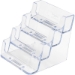 Deflecto Acrylic Business Card Holder, 4 Tiers - MDDAC4H